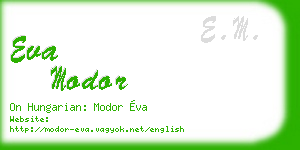 eva modor business card